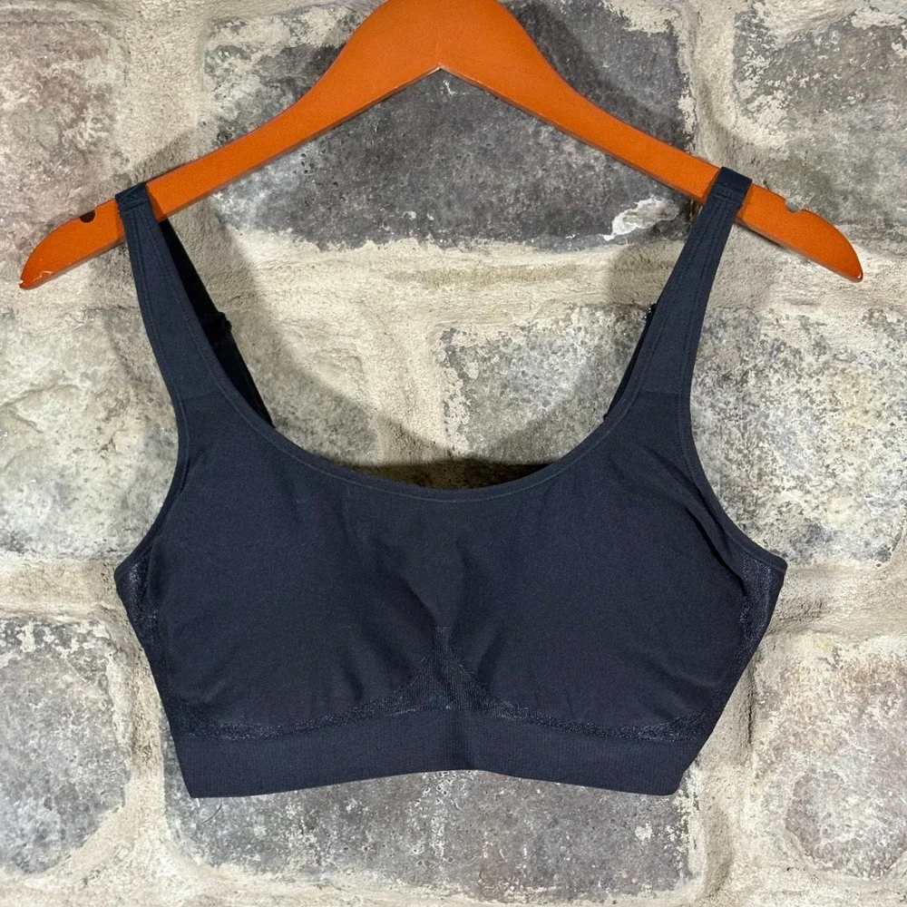 Shapermint Essentials Bra L/G Black Wireless Comfort‎ Support Everyday Lounge